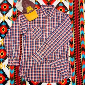 Kingsport Plaid Button Up Shirt Multicolor Size M